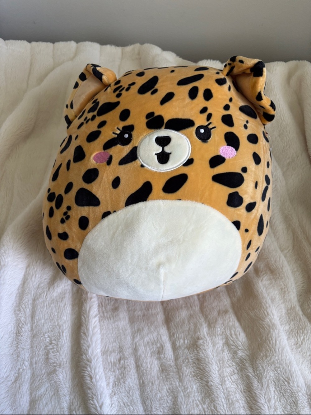 Squishmallows Leopard Print Plush - Gold, Black, White, Pink